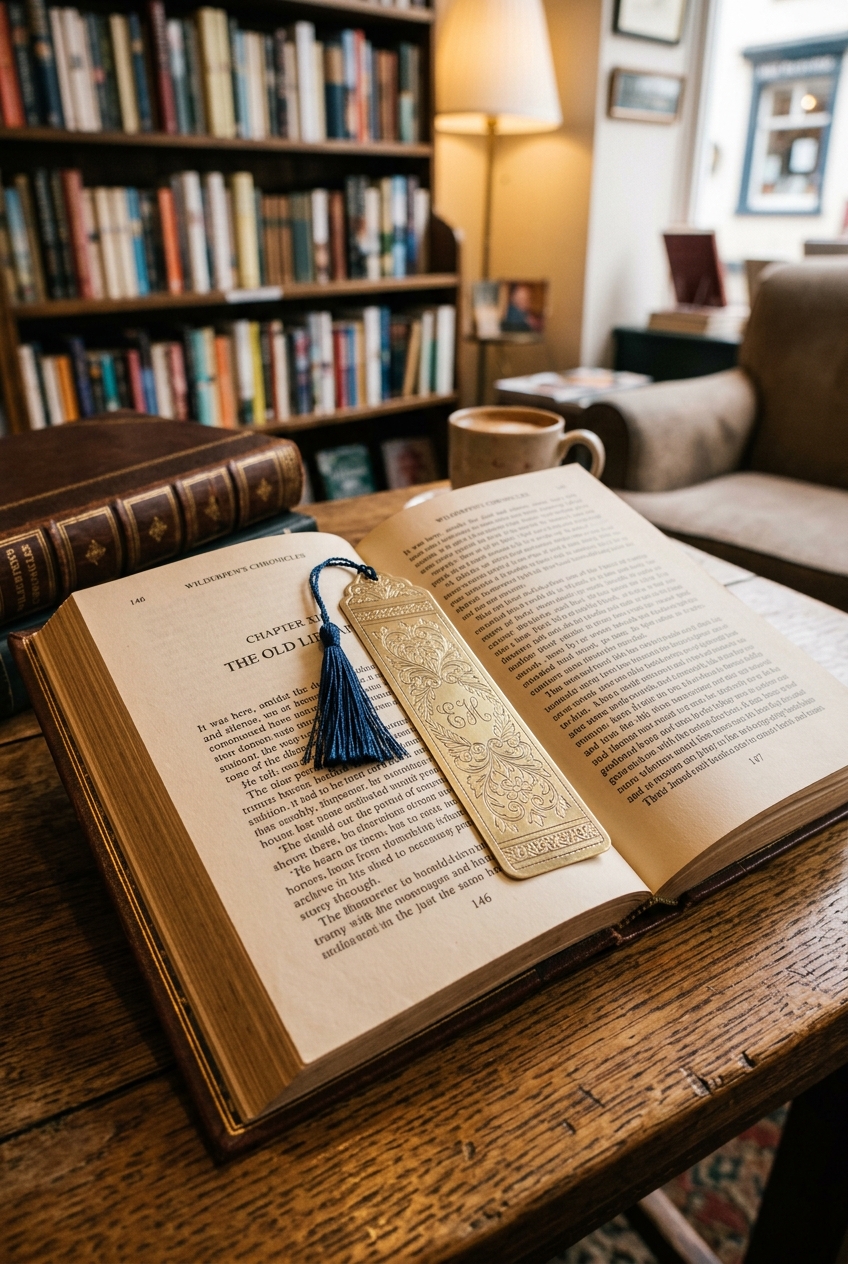 Chantel's Corner Brass Bookmark cover